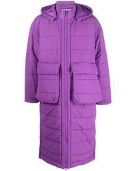 Henrik Vibskov - Hooded Single-breasted Padded Coat - Lyst