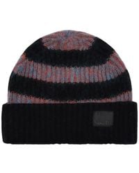 Paul Smith - Striped Mohair-Blend Beanie Hat - Lyst