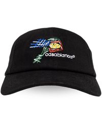 CASABLANCA - Logo-Embroidered Cotton Cap - Lyst