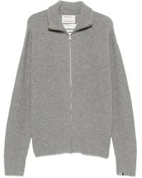 Extreme Cashmere - Xtra Yours Ribbed-Knit Zip-Up Cardigan - Lyst