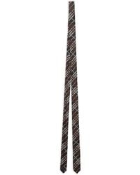 Burberry - Skinny Check Silk Tie - Lyst
