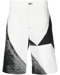 McQueen - Drawstring Cotton Shorts - Lyst