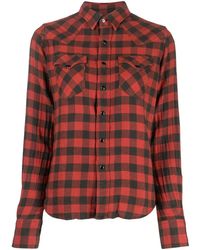 RRL - Check-Print Linen Shirt - Lyst