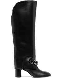 Casadei - Varenne 100Mm Chain-Link Trim Boots - Lyst