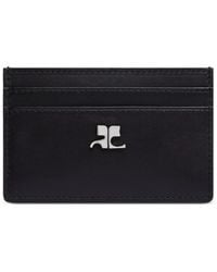 Courreges - Ac Logo-Plaque Leather Cardholder - Lyst