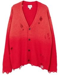 KAMIYA - Distressed Faded Cardigan - Lyst