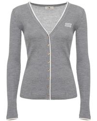 Elisabetta Franchi - Rib-Knit Cardigan - Lyst