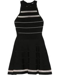 Balmain - Striped Sleeveless Mini Dress - Lyst