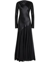 TOVE - Cordelia Long-Sleeve Panelled Maxi Dress - Lyst
