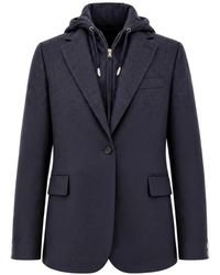 Eleventy - Hooded Single-Breasted Blazer - Lyst