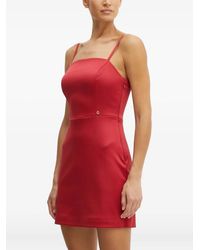 Guess - Satin Spaghetti-Strap Mini Dress - Lyst
