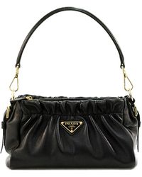 Prada - Logo-Appliqué Shoulder Bag - Lyst