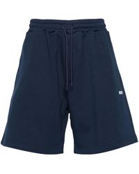 MSGM - Logo-Print Track Shorts - Lyst