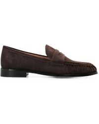 Furla - Suede-Finish Penny-Strap Ballet Flats - Lyst