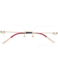 Gucci - Rimless Square-Frame Glasses - Lyst