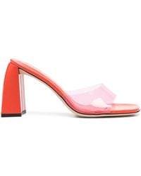BY FAR - Michele 100mm Patent-leather Mules - Lyst