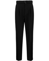 Michael Kors - Belted Tapered-leg Trousers - Lyst