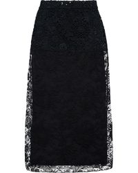 Prada Midirock aus Spitze - Schwarz