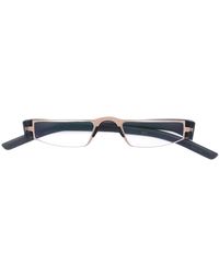 Porsche Design Brille mit rechteckigem Gestell - Schwarz