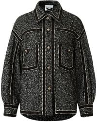 Edward Achour Paris - Veste Boutonnée À Finitions Contrastantes - Lyst