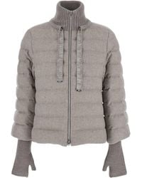 Herno - Doudoune Zippée À Col Montant - Lyst