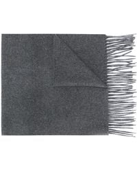 Moschino - Logo-Embroidered Fringed Scarf - Lyst