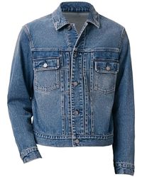 AllSaints - Exile Faded-Wash Denim Jacket - Lyst