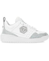 Philipp Plein - ビジュートリム レザースニーカー - Lyst