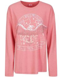 DIESEL - T-Shirt À Manches Longues Et Motif De Concert - Lyst