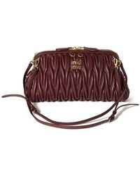 Miu Miu - Caprice Matelassé Leather Clutch Bag - Lyst