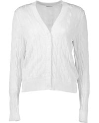 Minnie Rose - Classic Cable Cardigan - Lyst