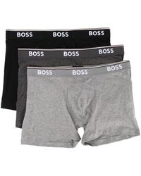 BOSS - Logo-waistband Boxers Set Of 3 - Lyst