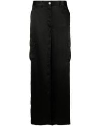 Theory - Satin-Finish Wide-Leg Trousers - Lyst