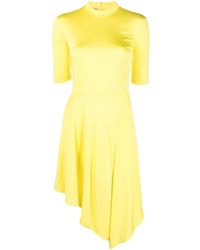 Stella McCartney - Half-Sleeve Asymmetric-Hem Dress - Lyst