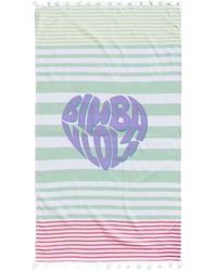 Bimba Y Lola - Striped Logo-print Beach Towerl - Lyst
