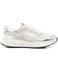Premiata - Lauryn Metallic-Finish Panelled Sneakers - Lyst