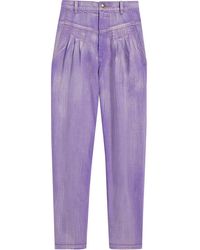 Marc Jacobs Vaqueros tapered de talle alto - Morado