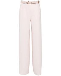 Max Mara - Belt Straight Trousers - Lyst