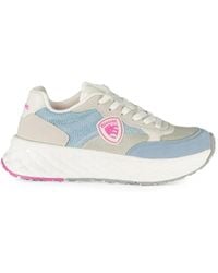 Blauer - Logo-Patch Low-Top Sneakers - Lyst
