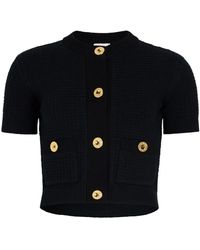 Patou - ワッフルニット クロップド カーディガン - Lyst