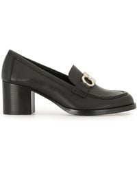 Ferragamo - Gancini Buckle Chunky Heel Loafers - Lyst