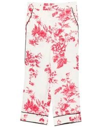 Liu Jo - Floral Cropped Pants - Lyst