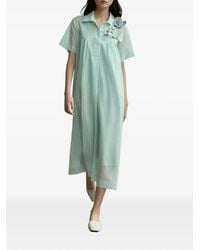 Psophia - Flower-Appliqué Midi Dress - Lyst