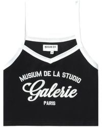 Musium Div. - Logo-Embroidered Cropped Tank Top - Lyst