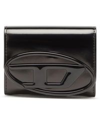 DIESEL - Portefeuille À Trois Volets En Cuir Effet Miroir - Lyst