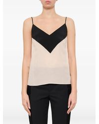 Lanvin - Top Tipo Camisola Con Panel Chevron - Lyst