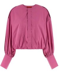 Thelatest - Diana Puffed-Sleeves Blouse - Lyst