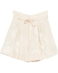 Ziggy Chen - Belted Pleated Shorts - Lyst