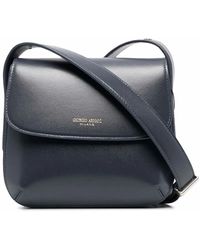 Giorgio Armani - Logo-Print Shoulder Bag - Lyst