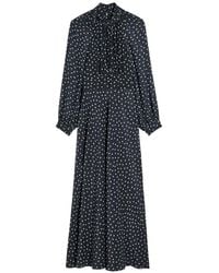 RIXO London - Vestido Largo Con Motivo De Lunares - Lyst